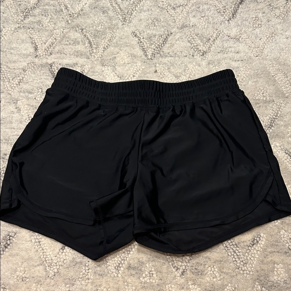 Elegant Black Women's Swim Coverup Shorts